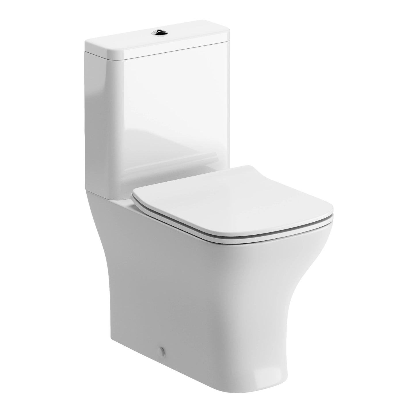 Cedeira Rimless Close Coupled Closed Back WC & Soft Close Toilet Seat