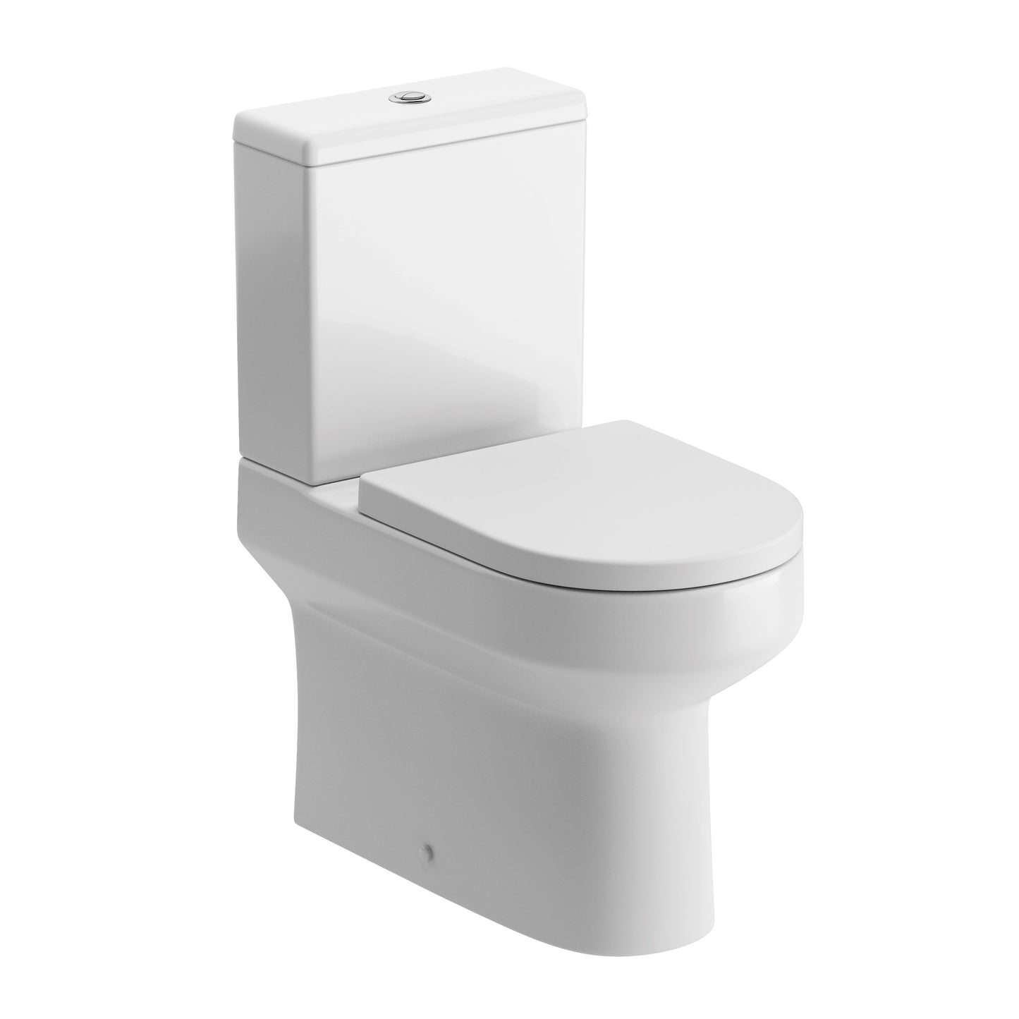 Seville Rimless Close Coupled Closed Back WC & Soft Close Toilet Seat