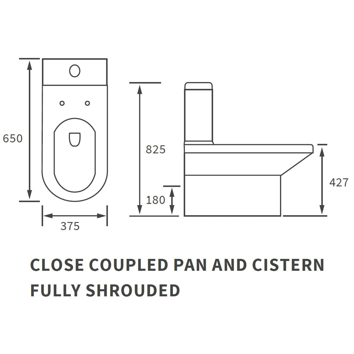 Seville Rimless Close Coupled Closed Back WC & Soft Close Toilet Seat