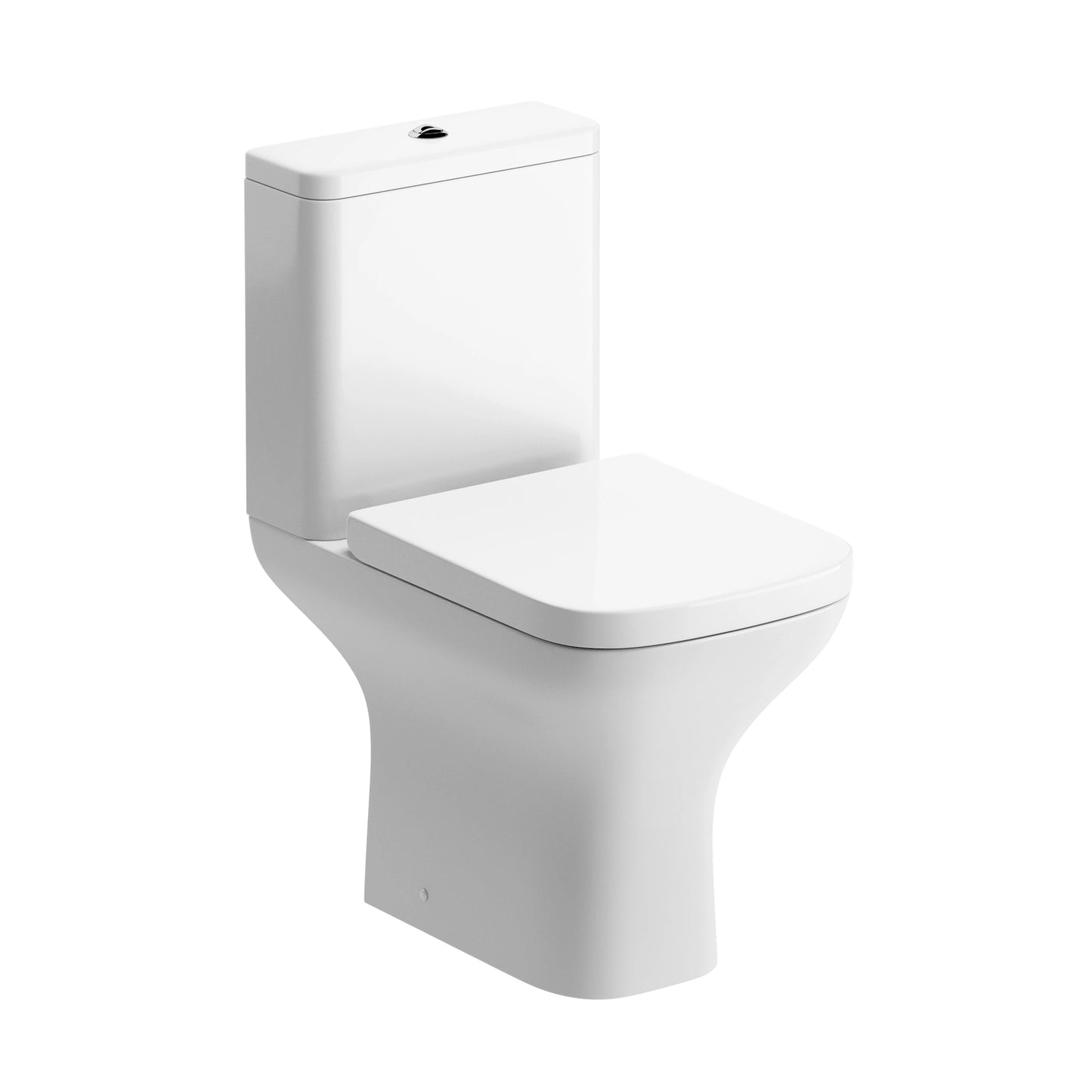 Cedeira Rimless Close Coupled Open Back WC & Soft Close Toilet Seat