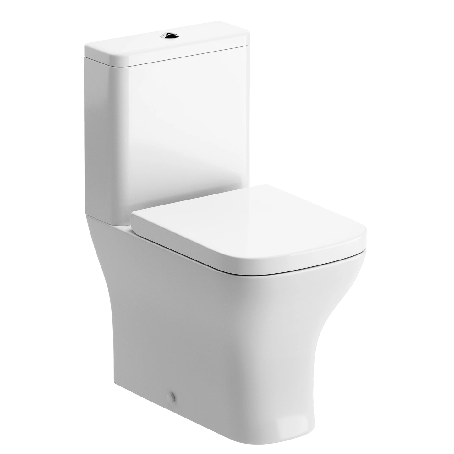 Cedeira Rimless Close Coupled Closed Back WC & Soft Close Toilet Seat