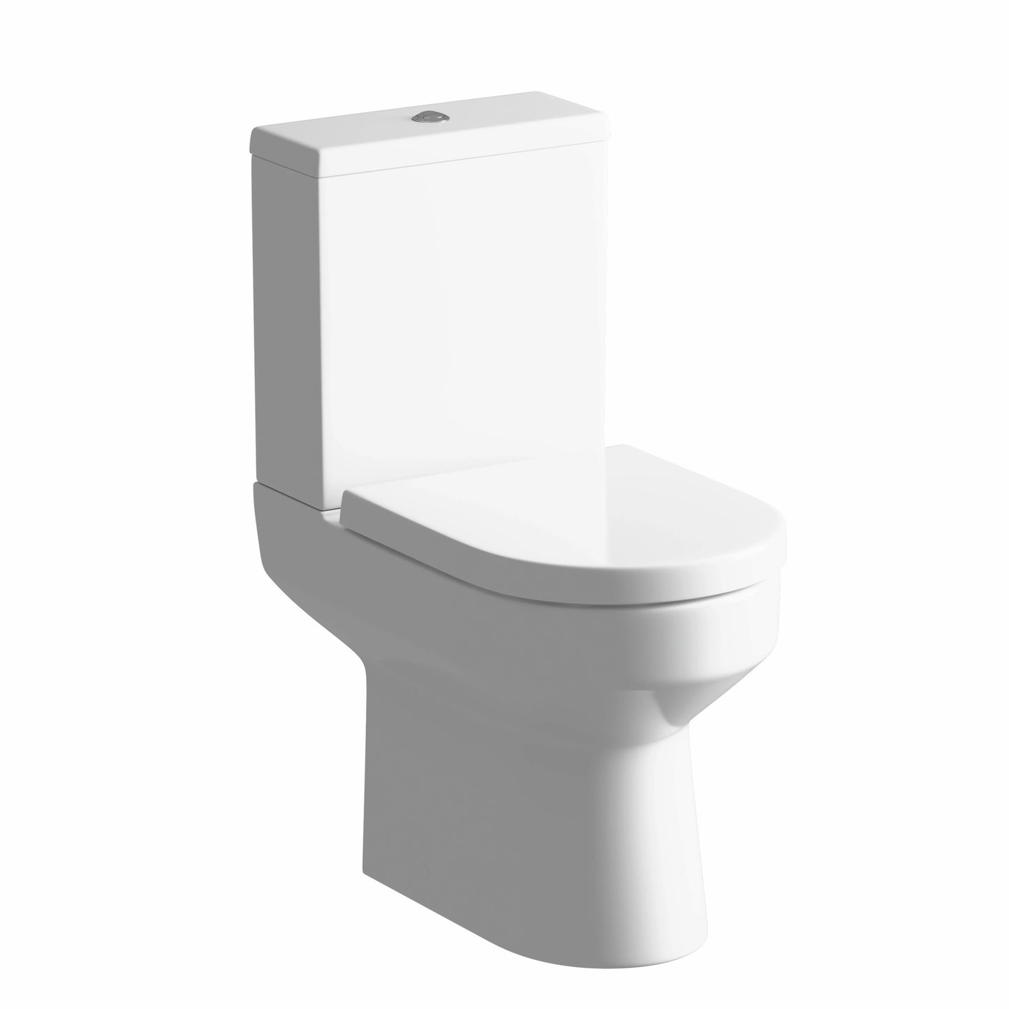 Seville Rimless Close Coupled Open Back WC & Soft Close Toilet Seat