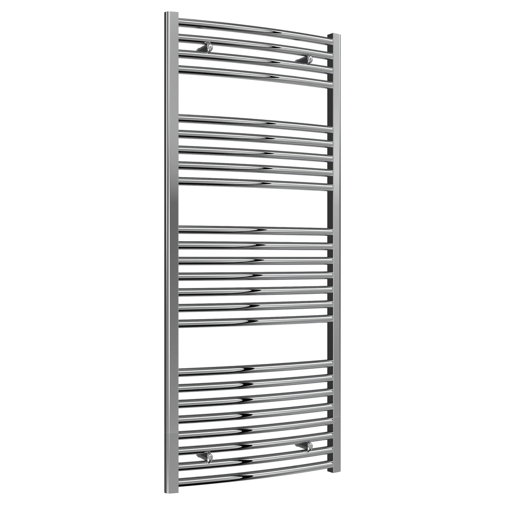 Diva Reina Designer Chrome Curved Towel Rail Radiator