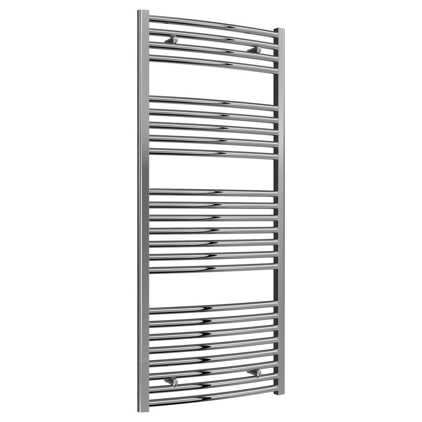 Diva Reina Designer Chrome Curved Towel Rail Radiator