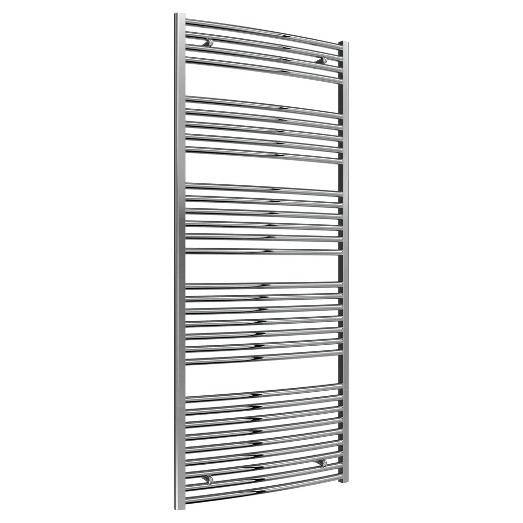 Diva Reina Designer Chrome Curved Towel Rail Radiator