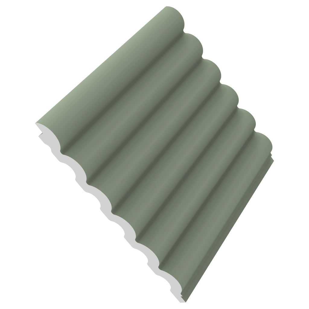 Aluvo Half Round Duck Egg Green Waterproof Wall Panel