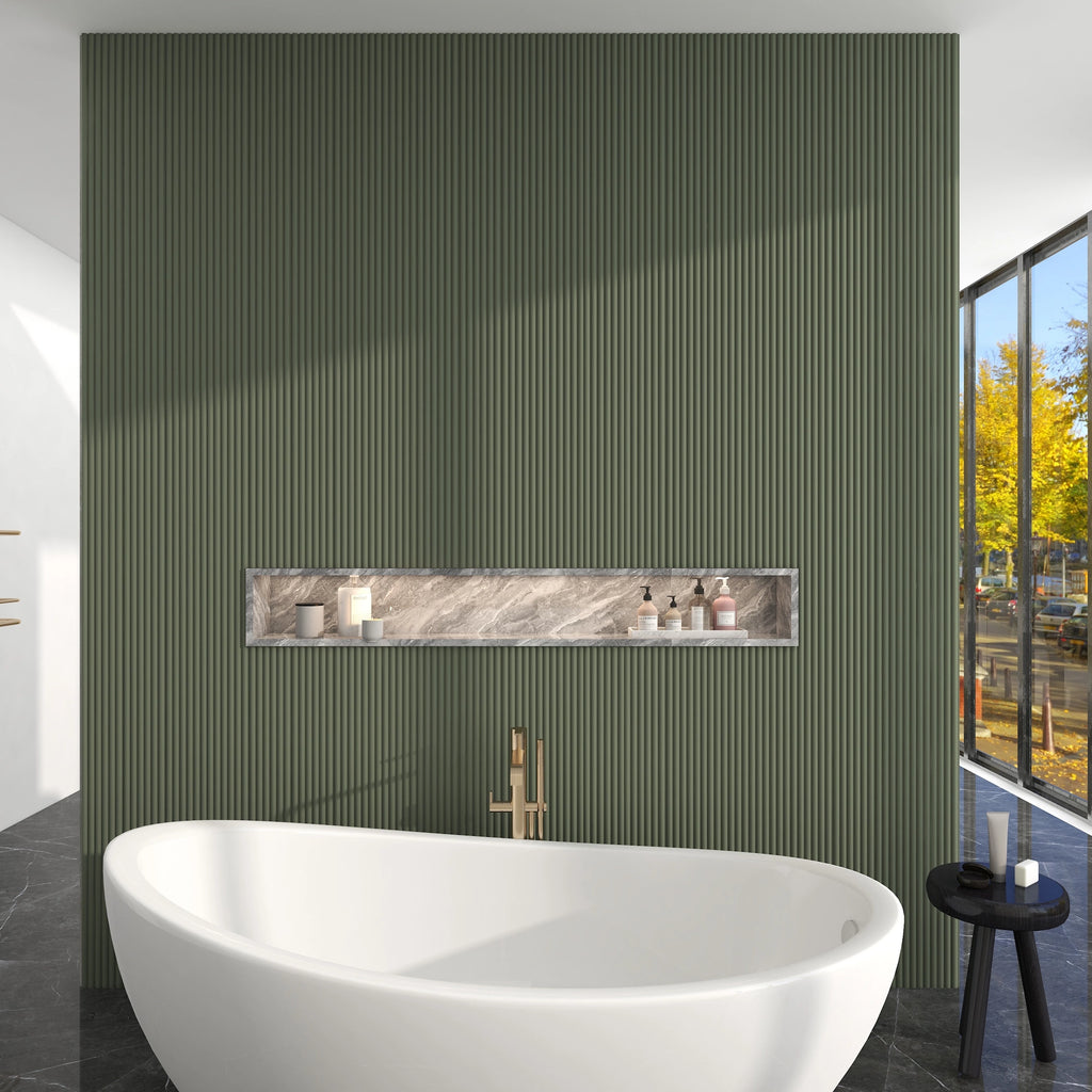Aluvo Half Round Duck Egg Green Waterproof Wall Panel