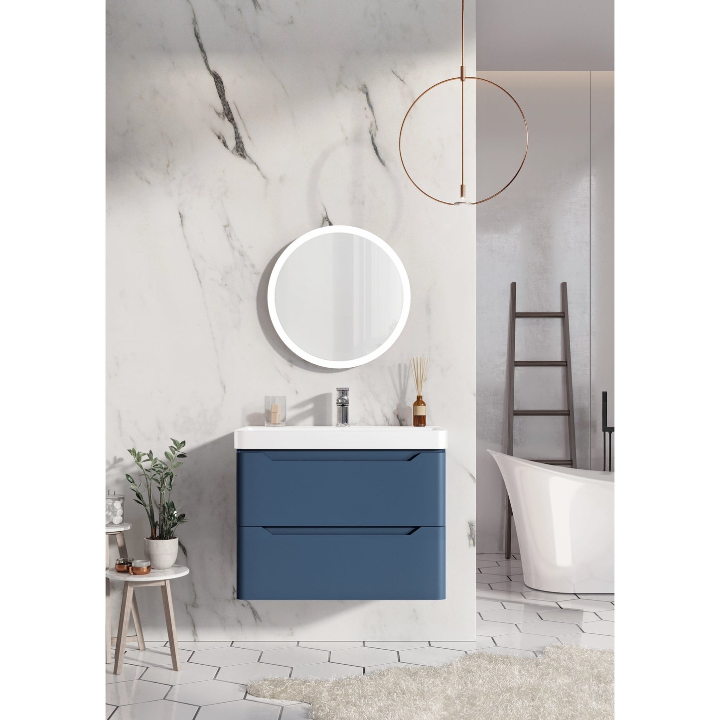 Ella Wall Hung Basin Sink Vanity Unit