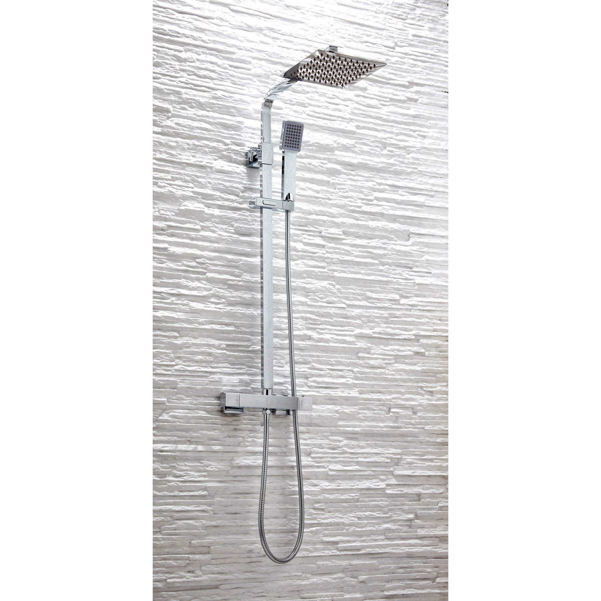 Elliot Square Rigid Riser Shower