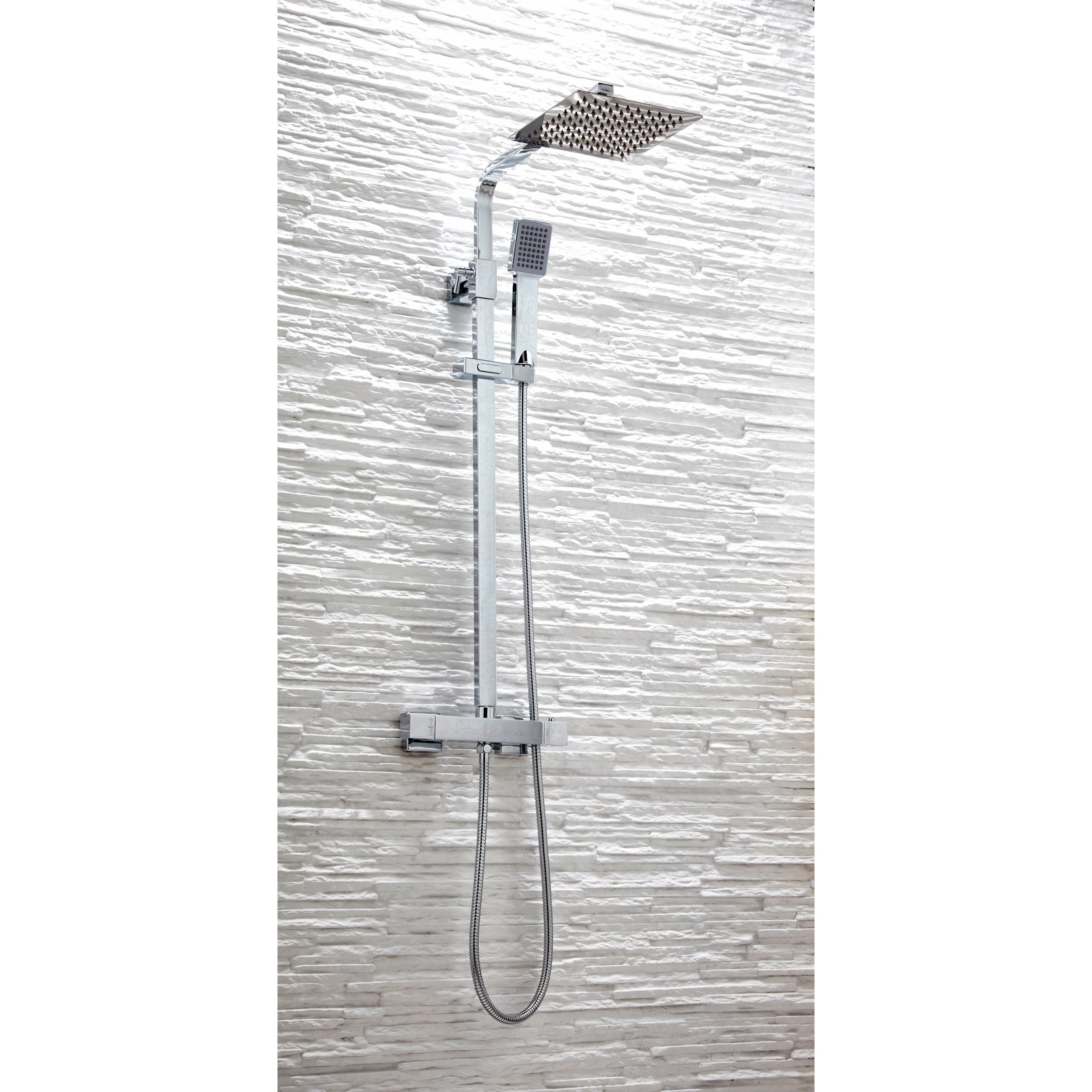 Elliot Square Rigid Riser Shower