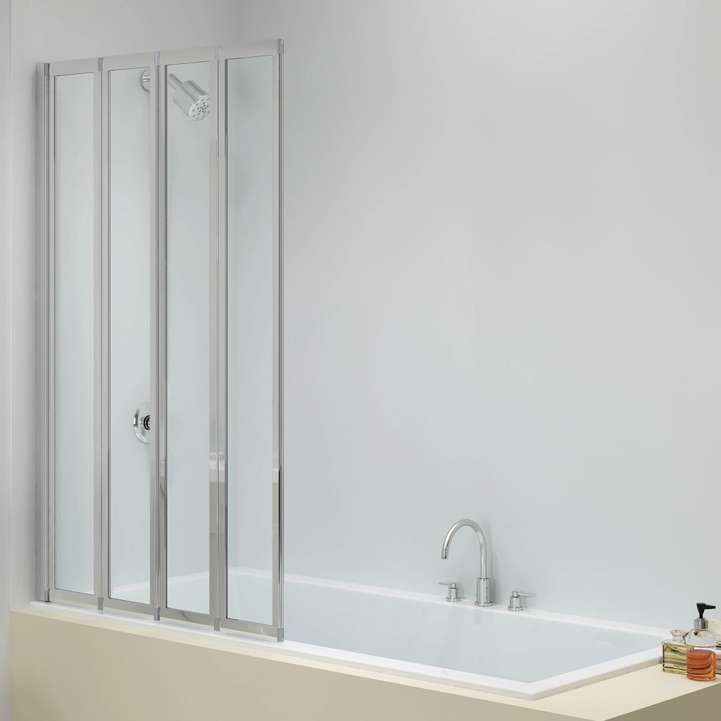 Merlyn Vivid Four Panel Folding Straight Bath Screen 850 x 1400mm