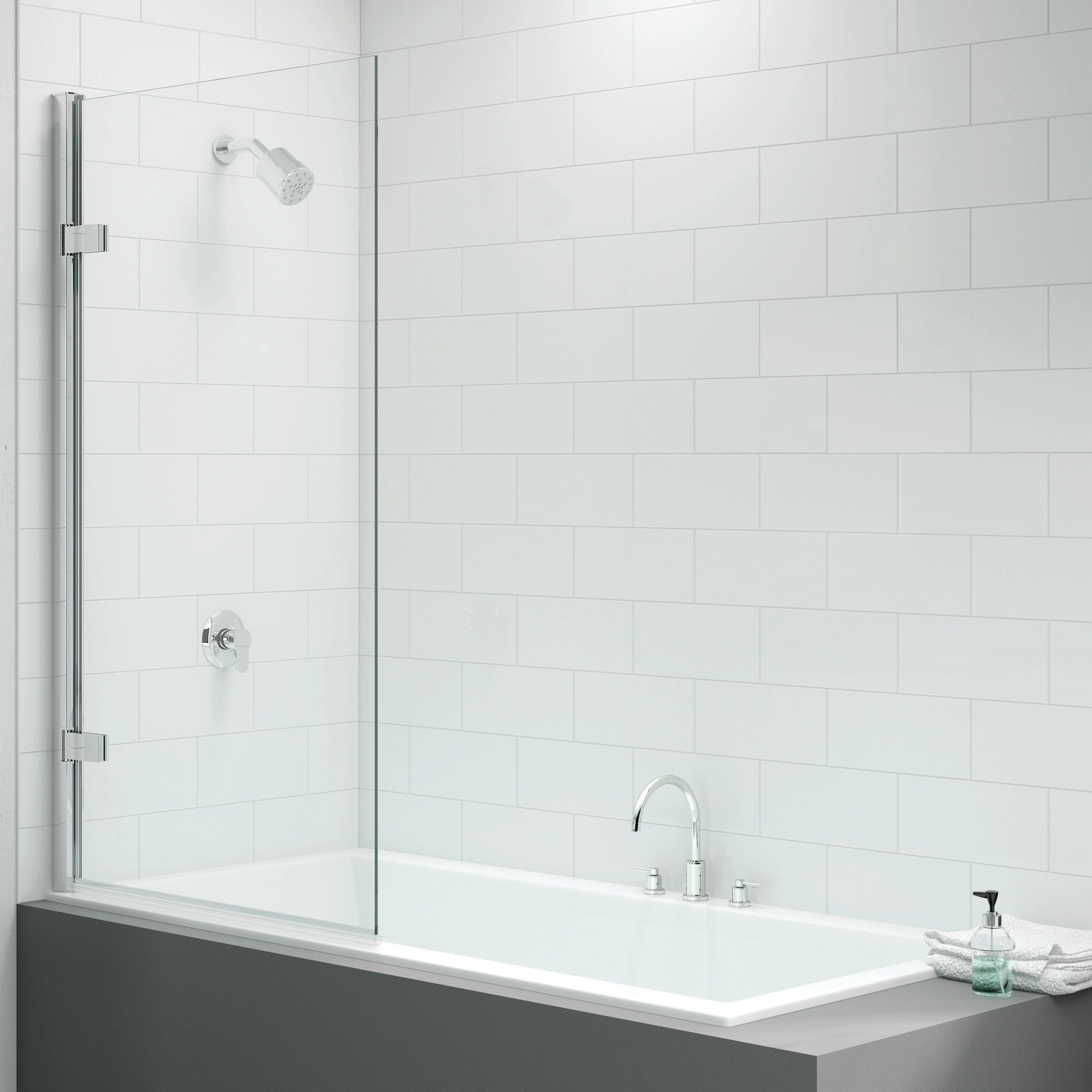 Merlyn Vivid Frameless Single Hinged Bath Screen 850 x 1500mm
