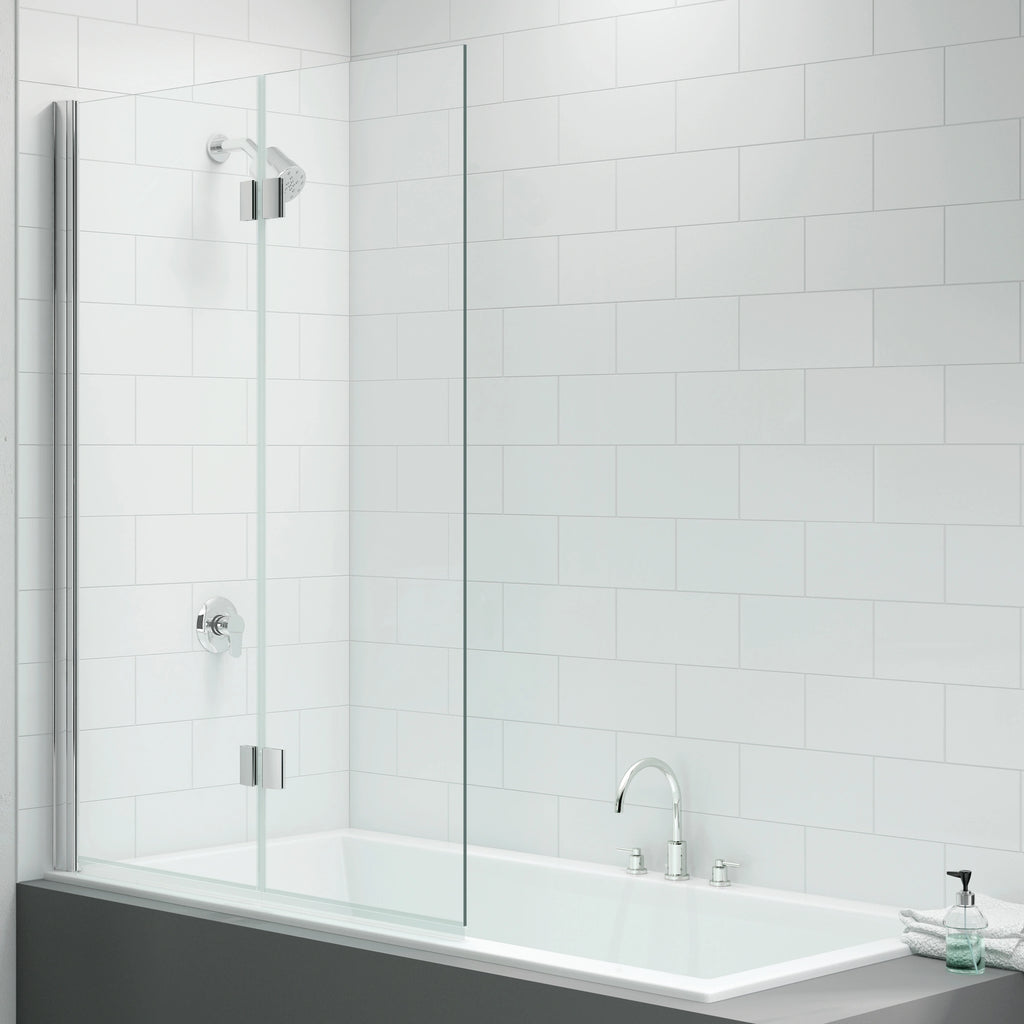 Merlyn Vivid Two Panel Hinged Straight Bath Screen 900 x 1500mm