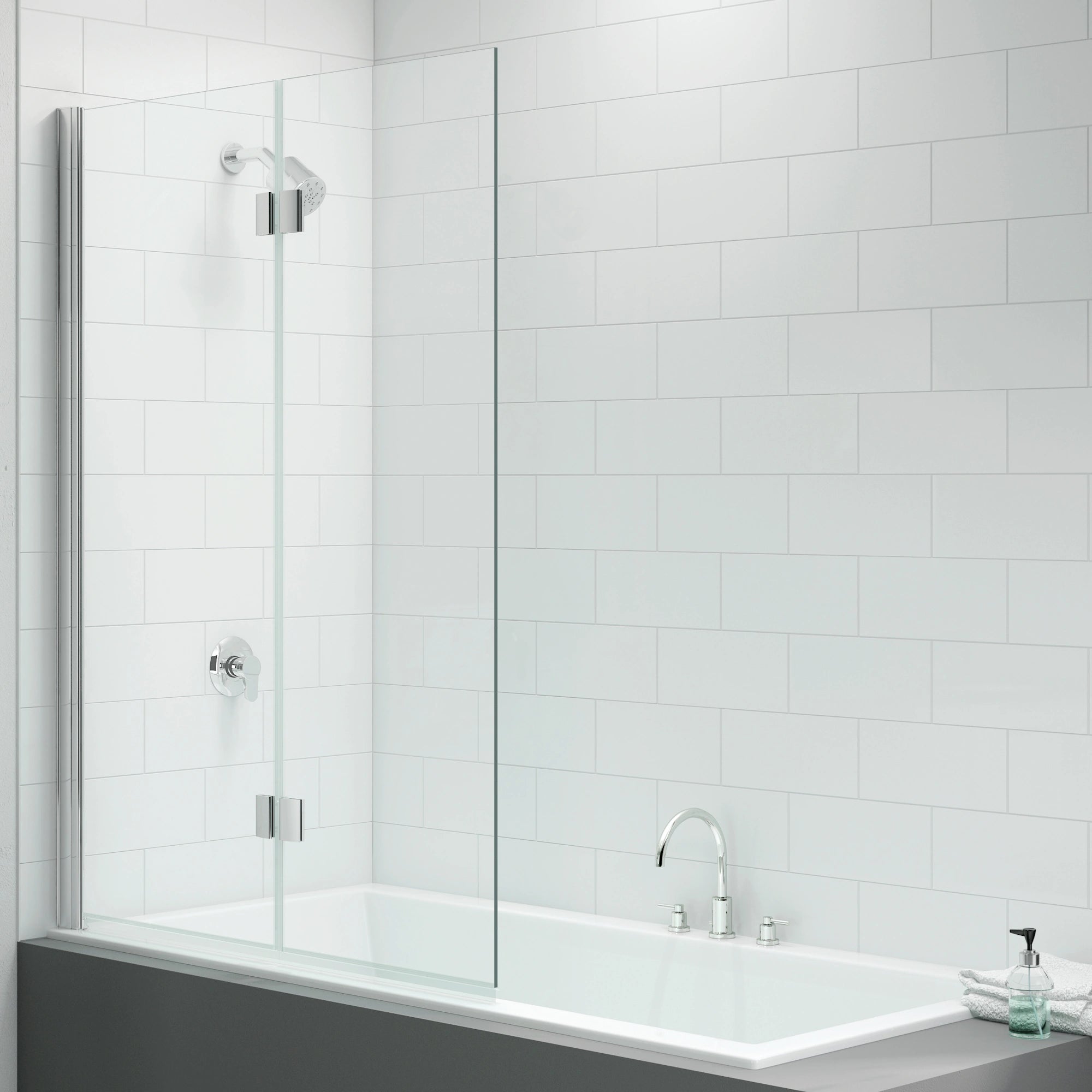 Merlyn Vivid Two Panel Hinged Straight Bath Screen 900 x 1500mm