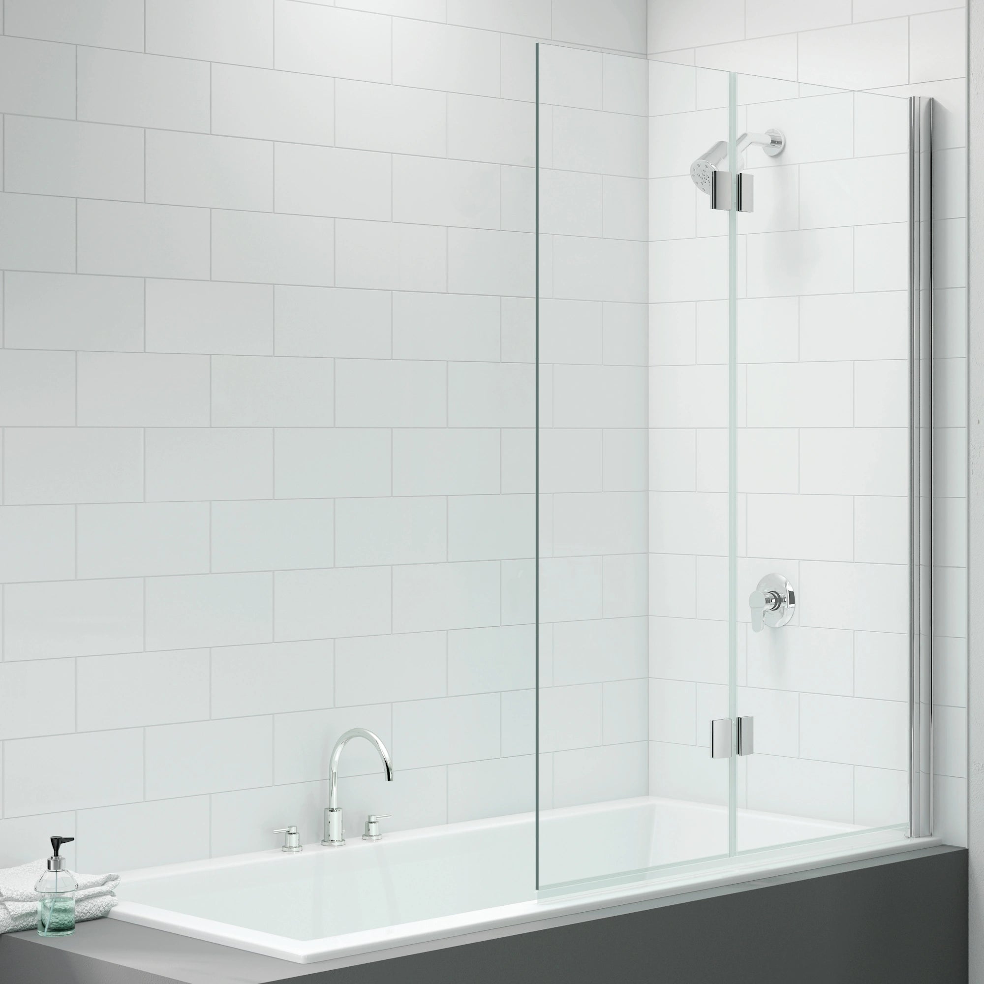 Merlyn Vivid Two Panel Hinged Straight Bath Screen 900 x 1500mm