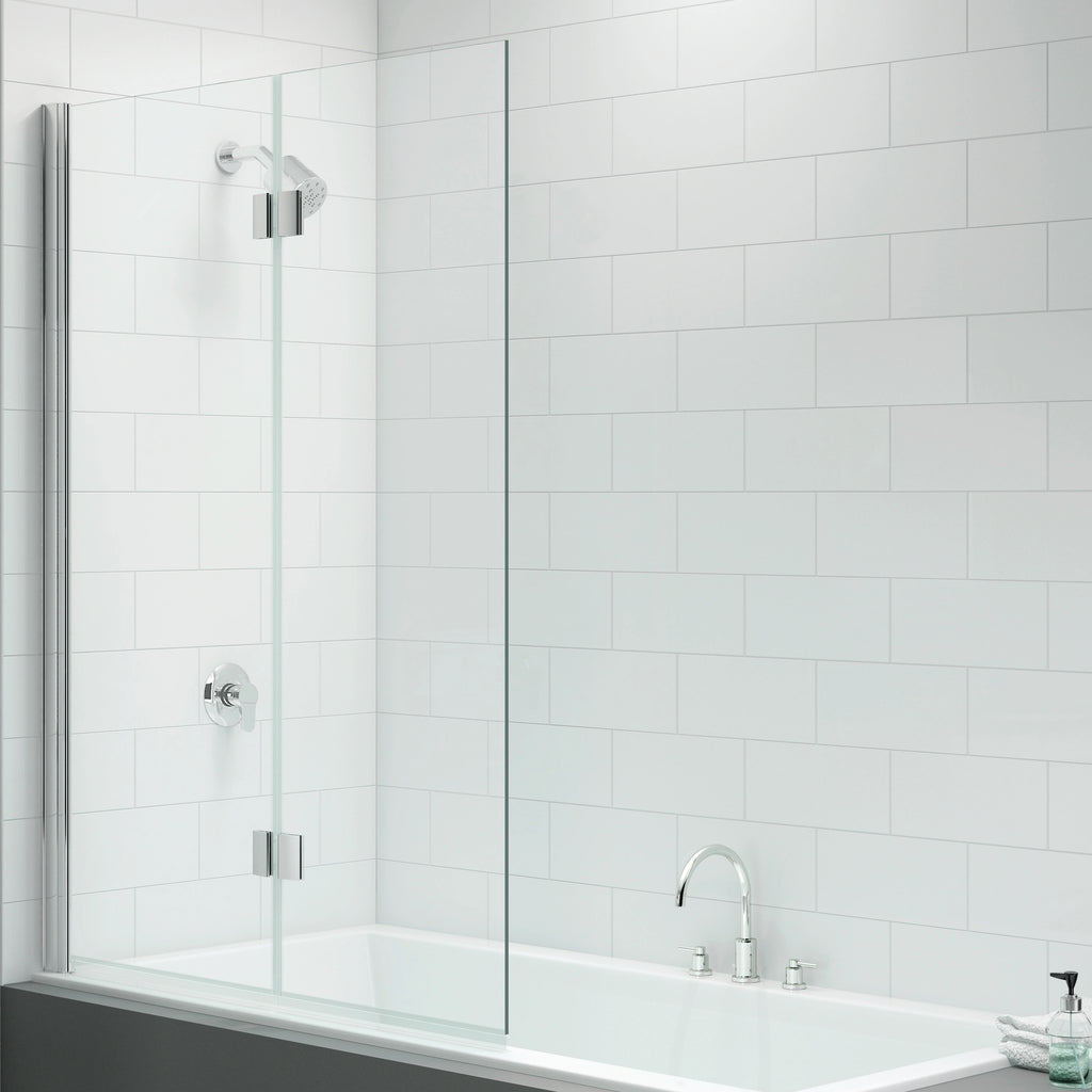 Merlyn Vivid Two Panel Folding Straight Bath Screen 1100 x 1500mm