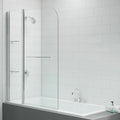Merlyn Vivid Two Panel Folding Curved Bath Screen with Rail 1150 x 1500mm