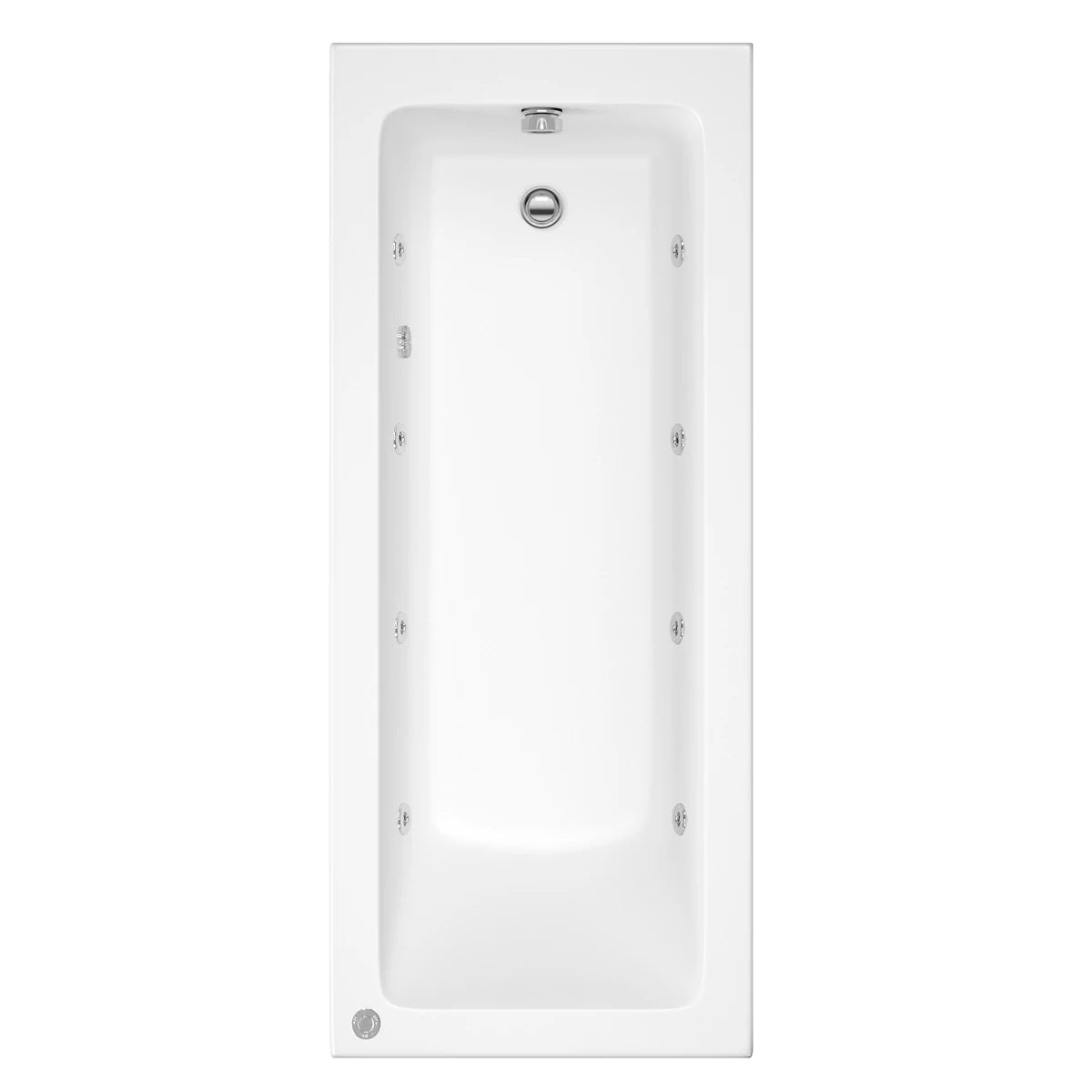 Edge Single Ended Whirlpool Straight Bath 1700 x 700mm