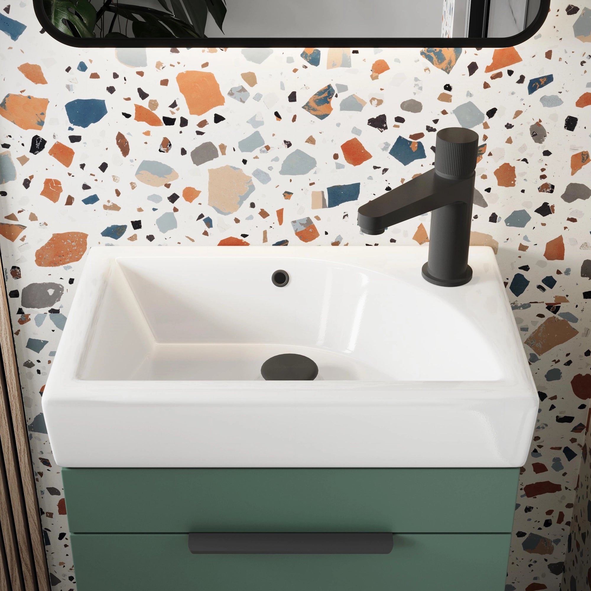 Esme Cloakroom Floor Standing Basin Sink Vanity Unit