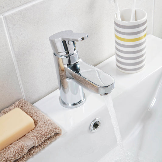 Favour Mono Basin Mixer Tap with Push Waste