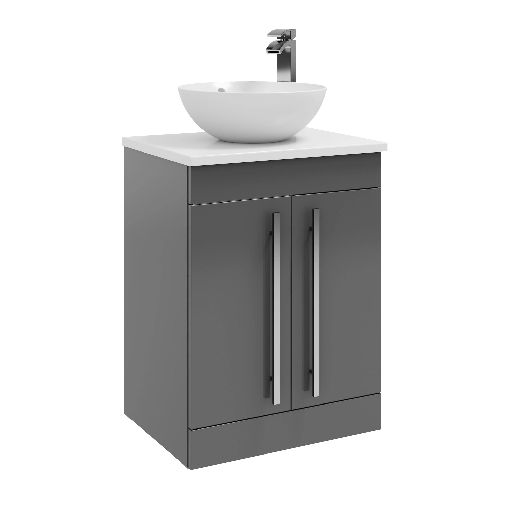 Purity Kartell Floor Standing Two Door 600mm Counter Top Vanity Unit