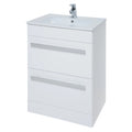 Purity Kartell Floor Standing Two Drawer 600mm Basin Sink Vanity Unit
