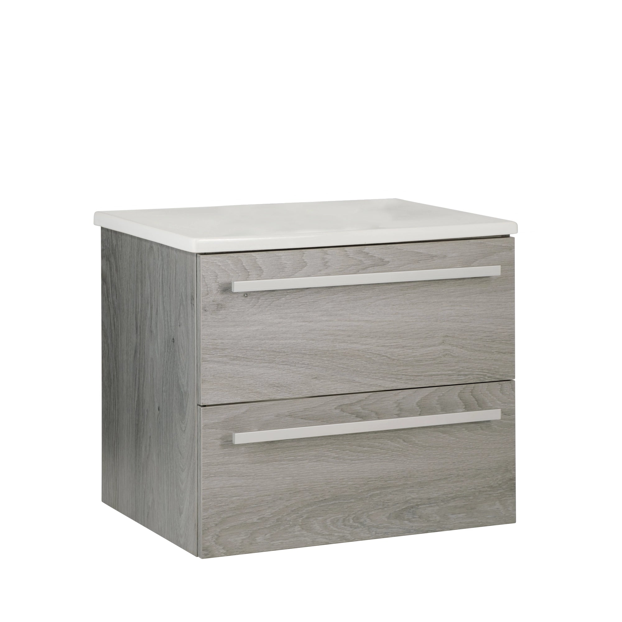 Purity Kartell Wall Mounted Two Drawer 600mm Counter Top Vanity Unit