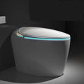 The Ishikari with the lid closed showcases it's futurist ergomic design for comfortable sitting as well as buttons on the side for quick functionality