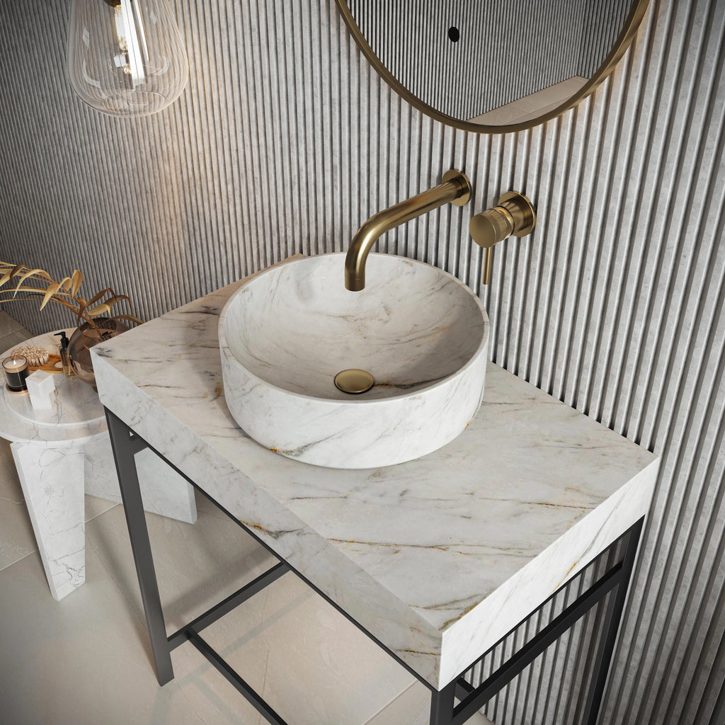 Sanctuary Arabescato Marble Counter Top Basin Sink