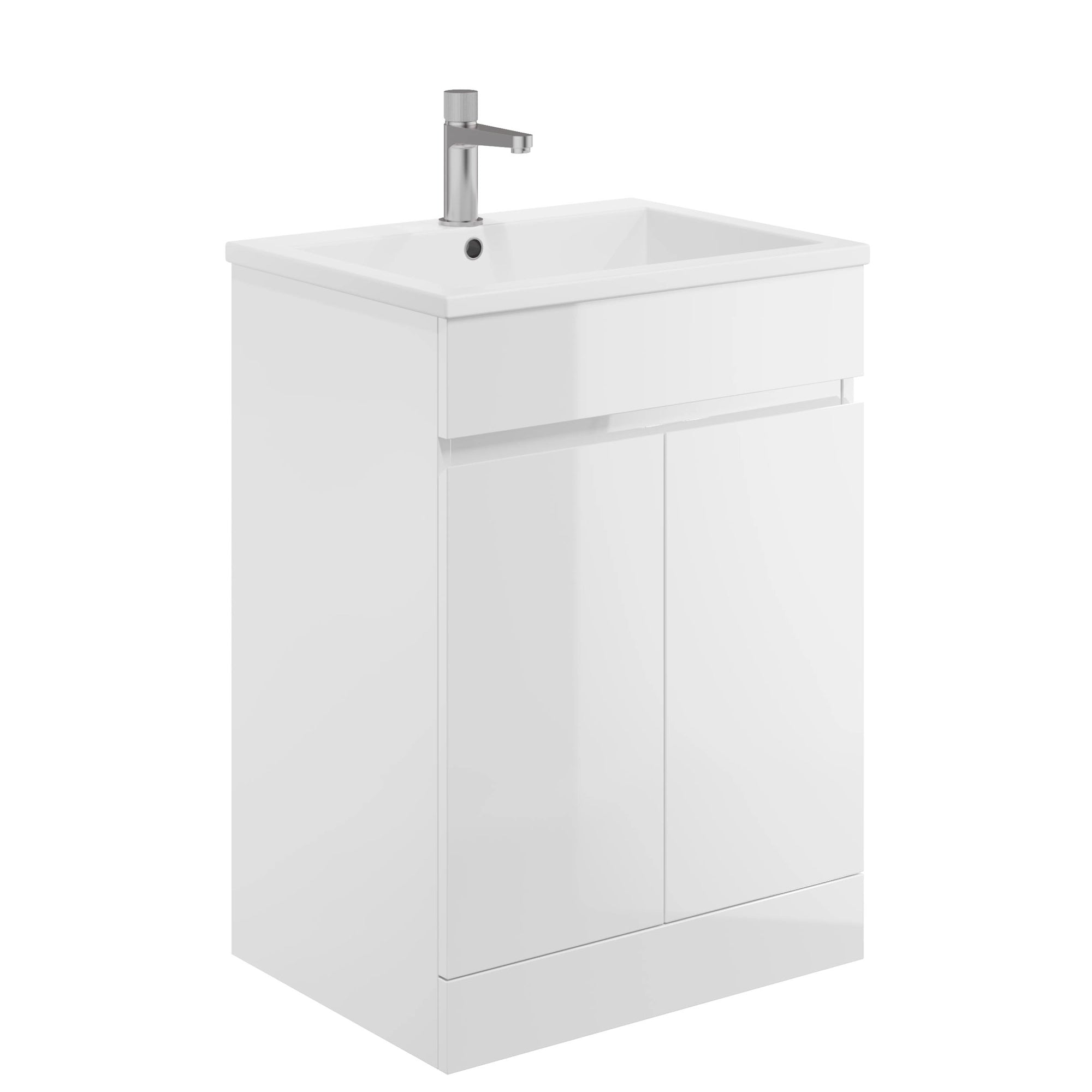 Waterguard Floor Standing Gloss White Basin Sink Vanity Unit