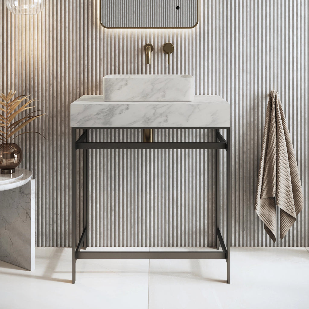 Venato White Marble Counter Top Unit