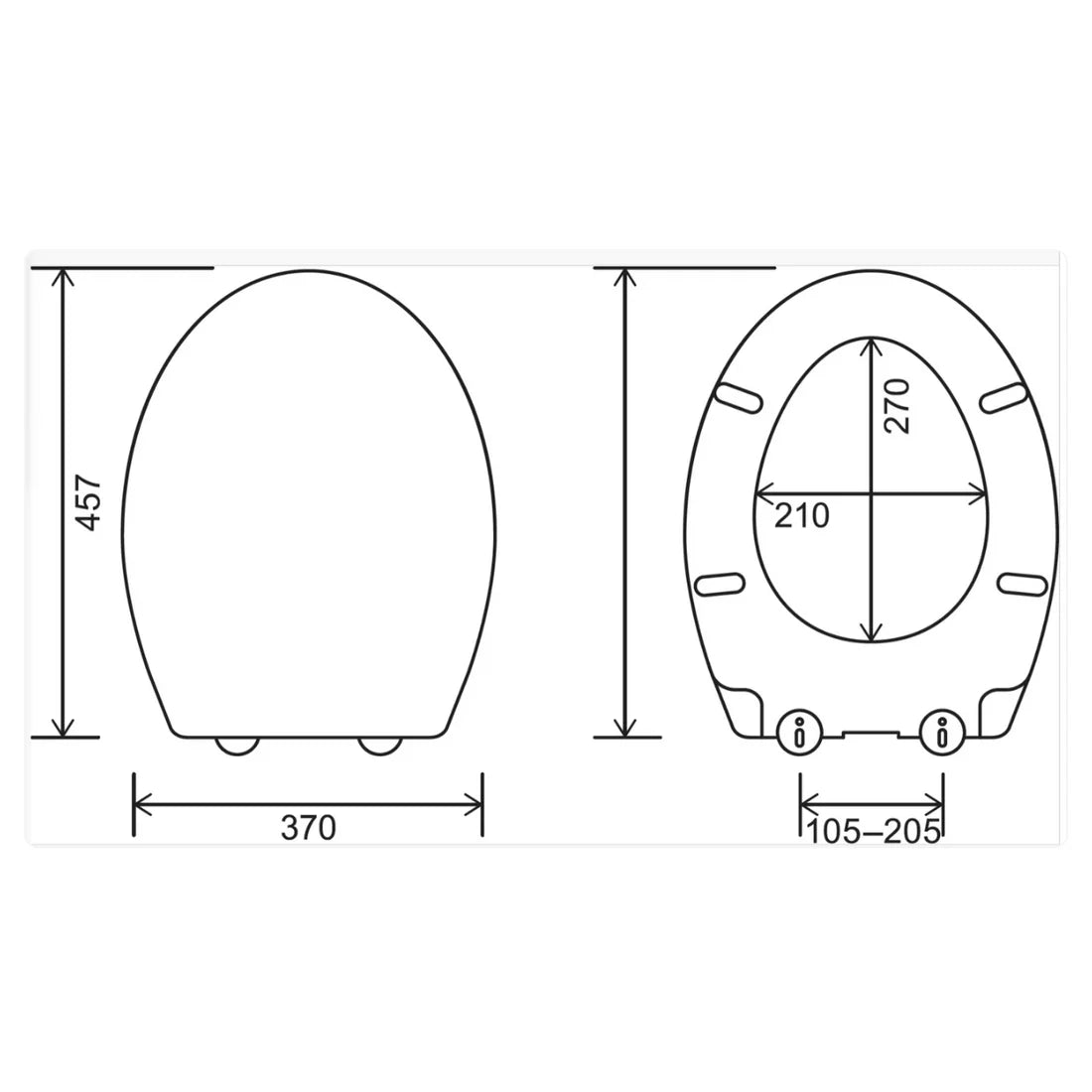 Euroshowers MDF Anti-Bacterial Toilet Seat