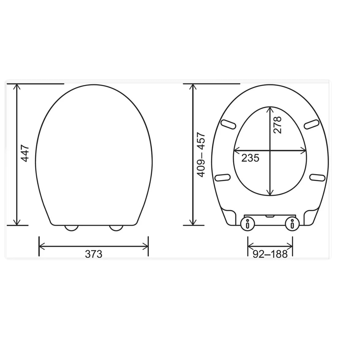 Euroshowers Eco ONE White Soft Close Toilet Seat
