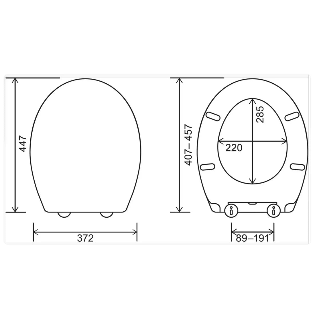 Euroshowers SlimLux White Anti-Bacterial Soft Close Toilet Seat