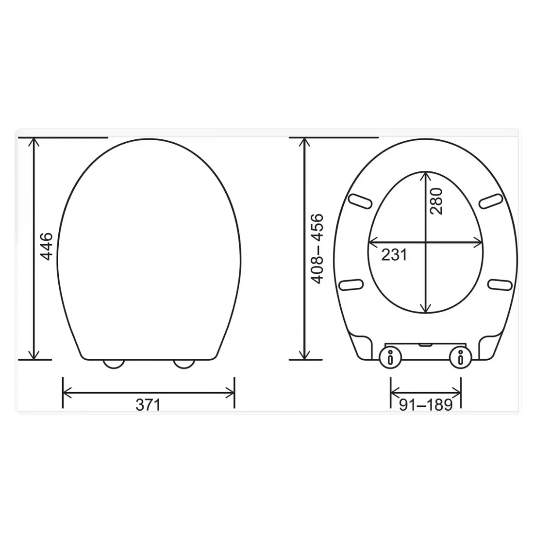 Euroshowers Varde ONE White Soft Close Toilet Seat