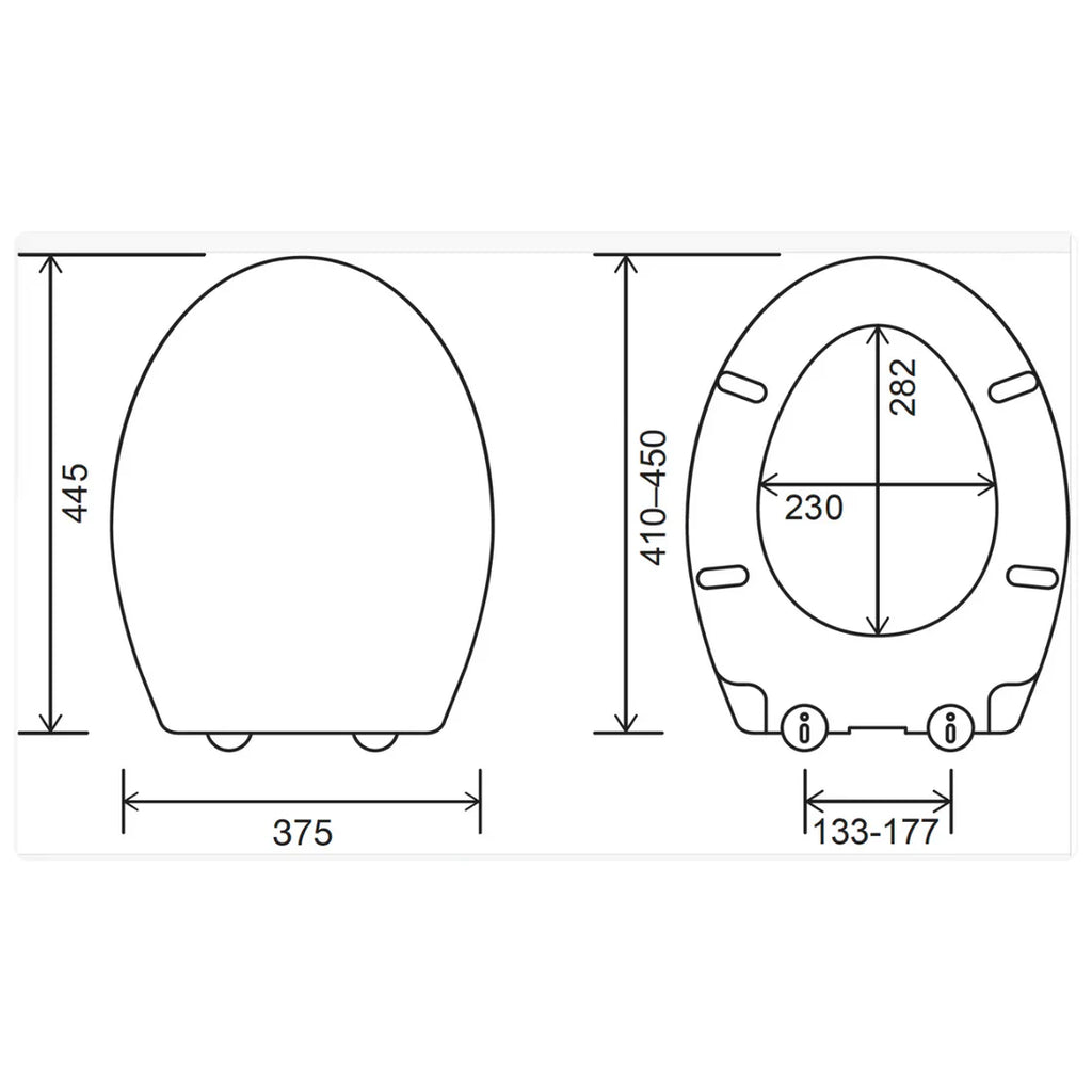 Euroshowers Pearl DP Anti-Bacterial White Soft Close Toilet Seat
