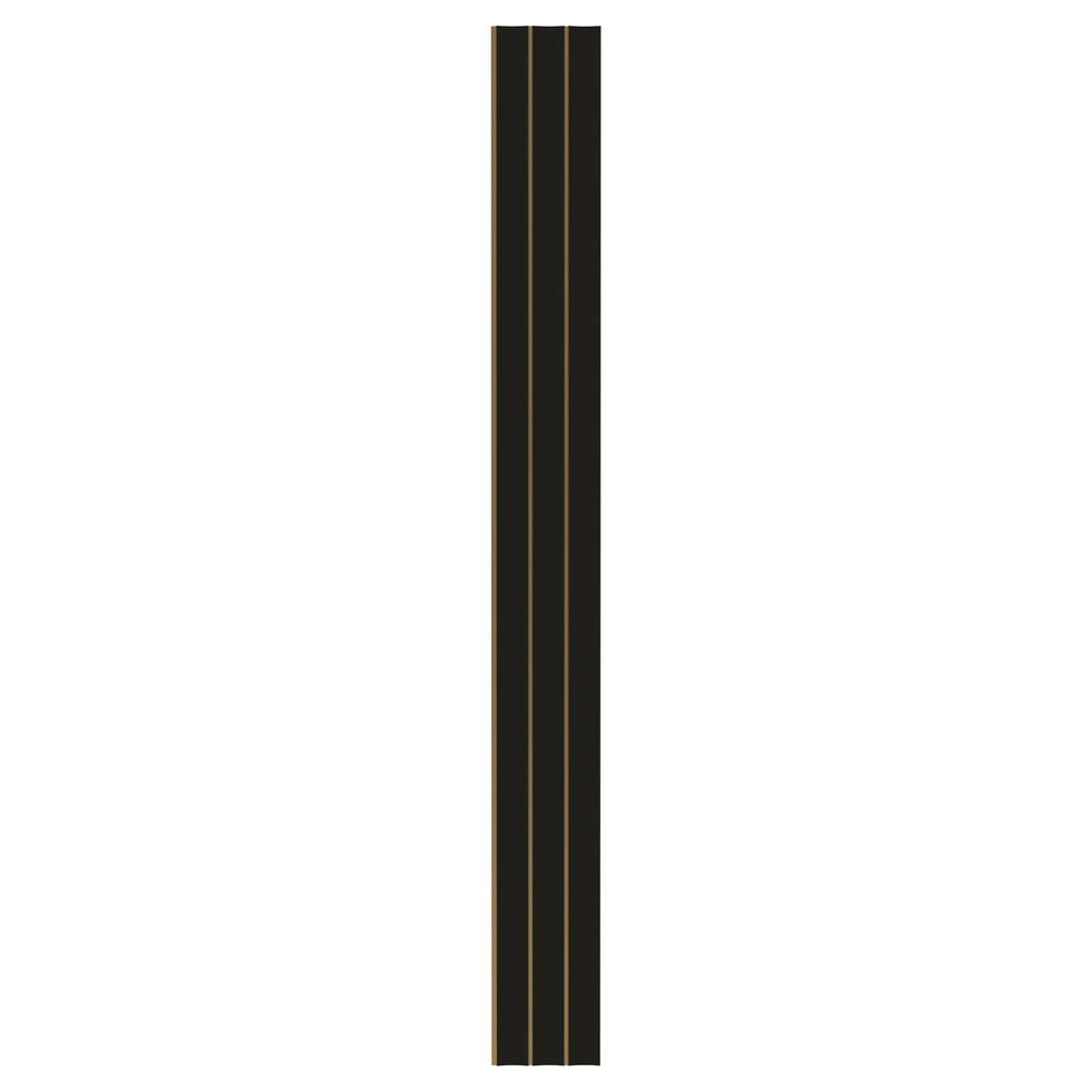 Aluvo Curved Slats Black Waterproof Wall Panel