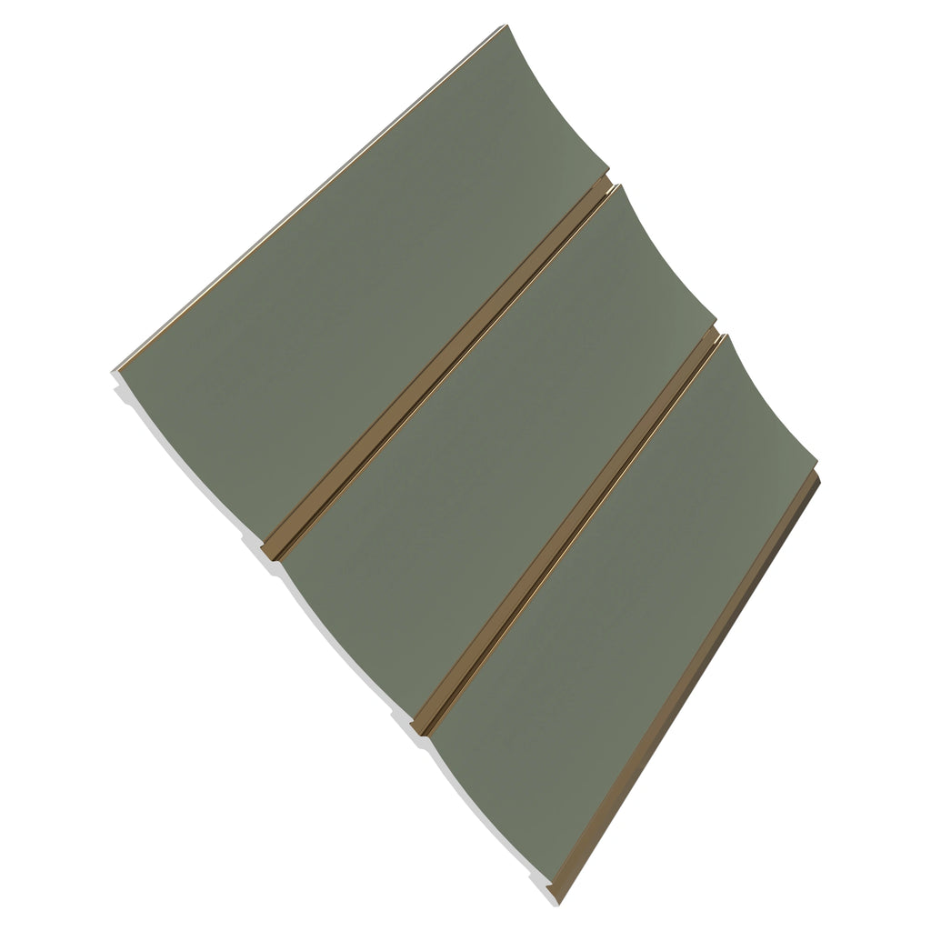 Aluvo Curved Slats Duck Egg Green Waterproof Wall Panel