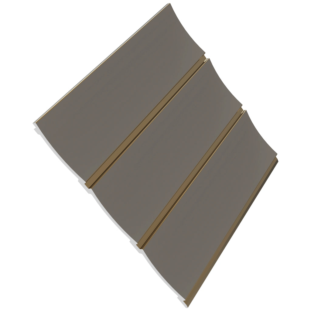 Aluvo Curved Slats Cream Waterproof Wall Panel