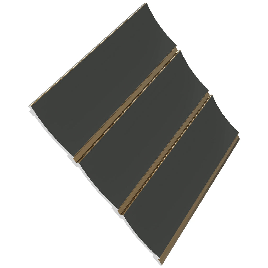 Aluvo Curved Slats Navy Waterproof Wall Panel