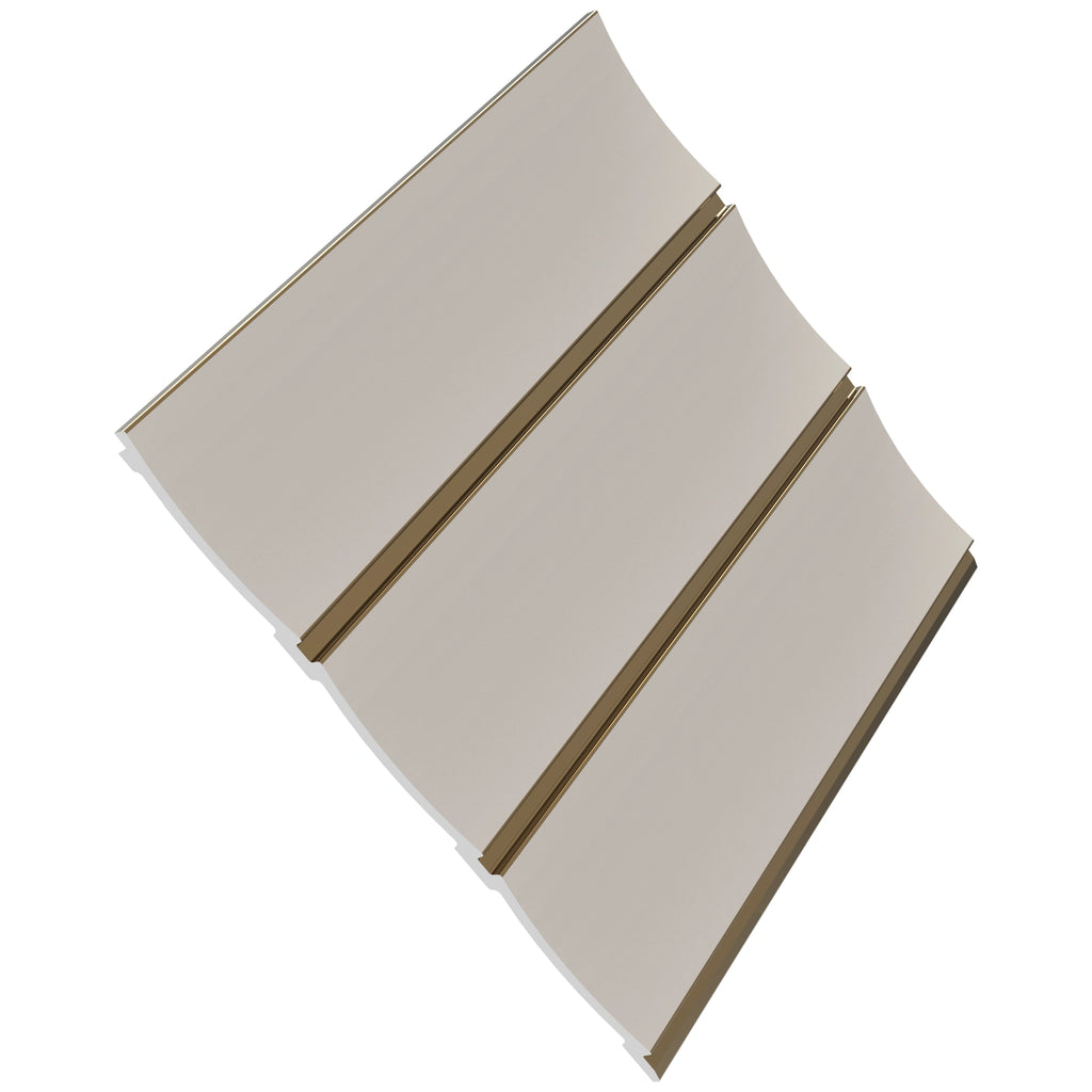 Aluvo Curved Slats White Waterproof Wall Panel