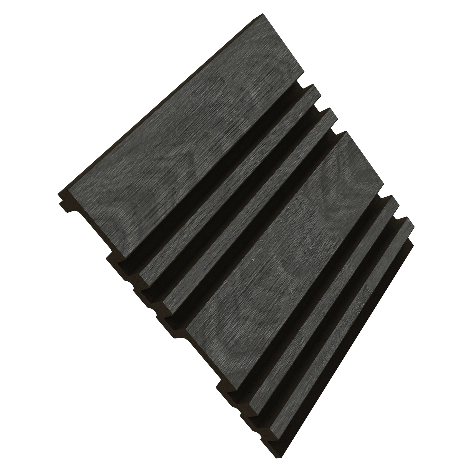 Aluvo LS Slats Black Wood Waterproof Wall Panel