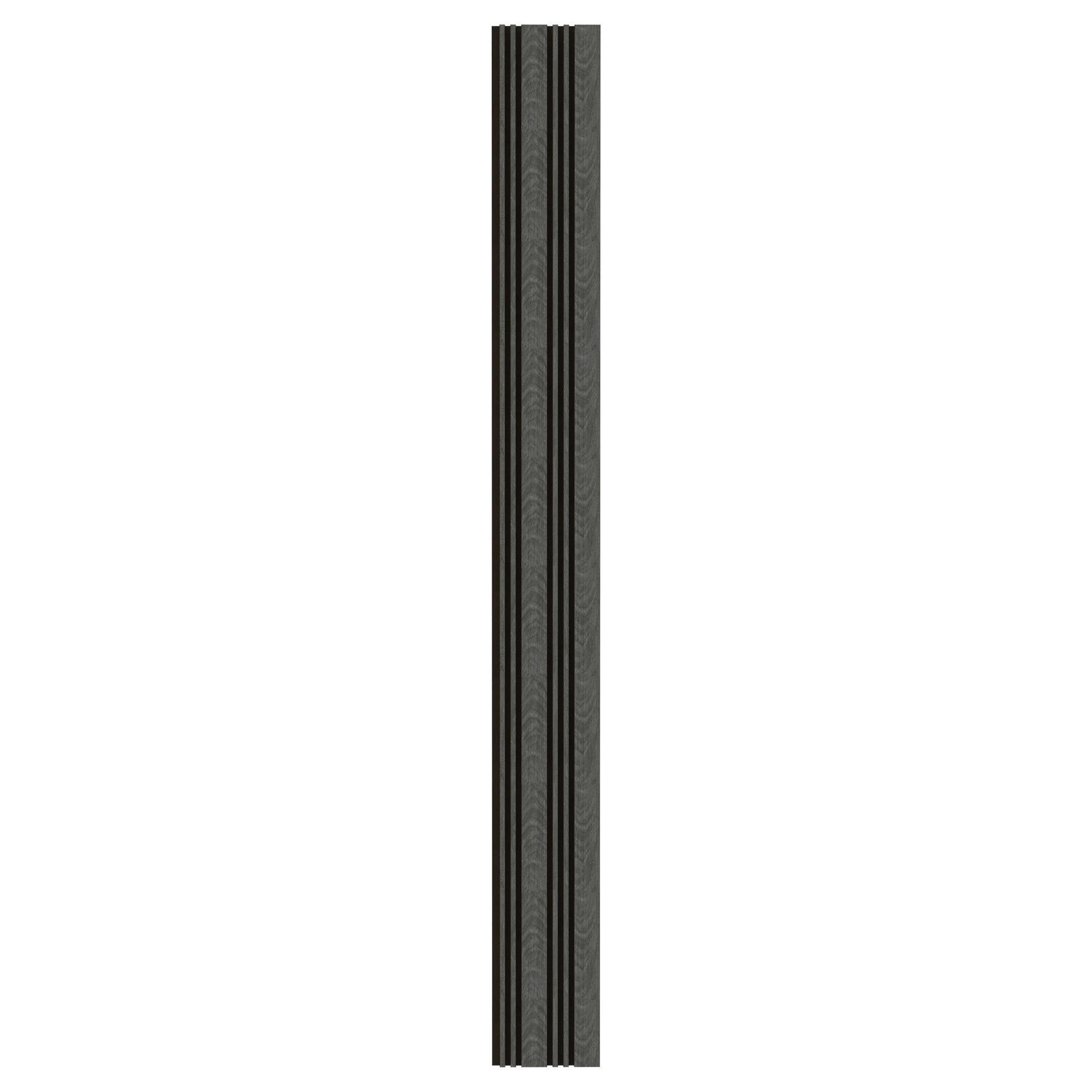 Aluvo LS Slats Black Wood Waterproof Wall Panel