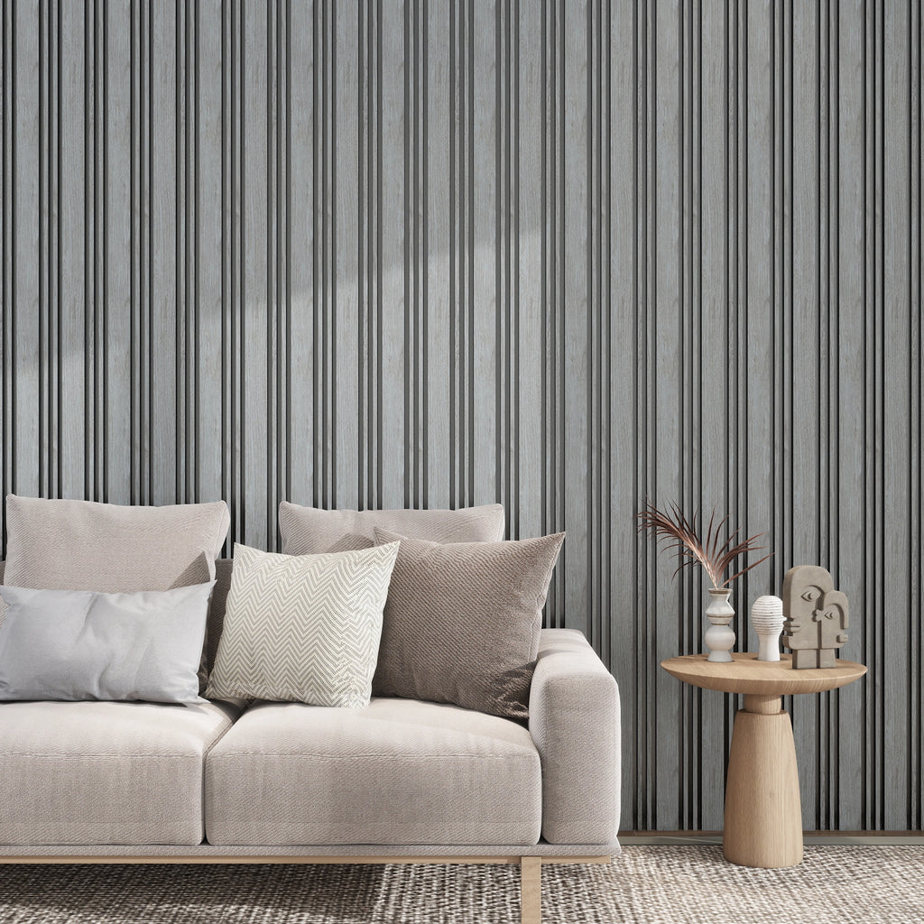 Aluvo LS Slats Grey Oak Waterproof Wall Panel