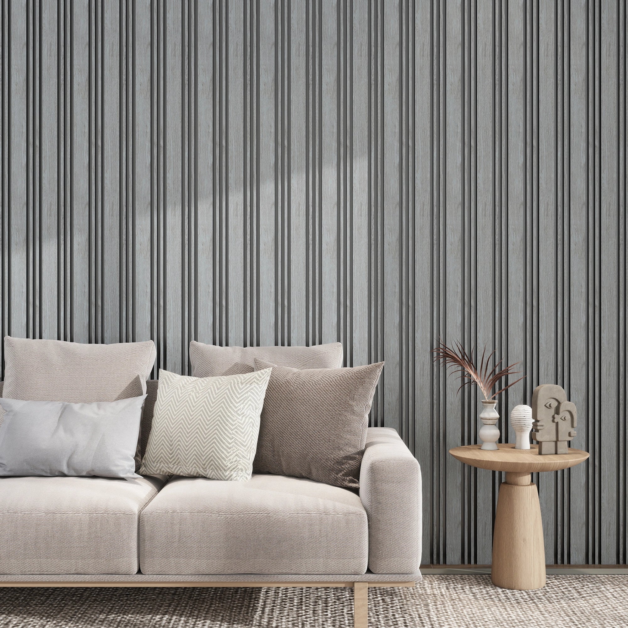 Aluvo LS Slats Grey Oak Waterproof Wall Panel