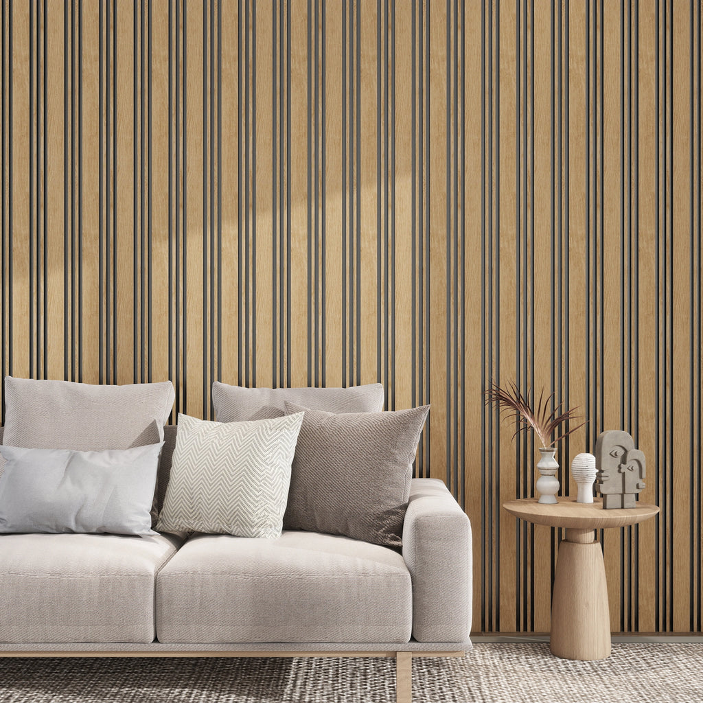 Aluvo LS Slats Natural Oak Waterproof Wall Panel