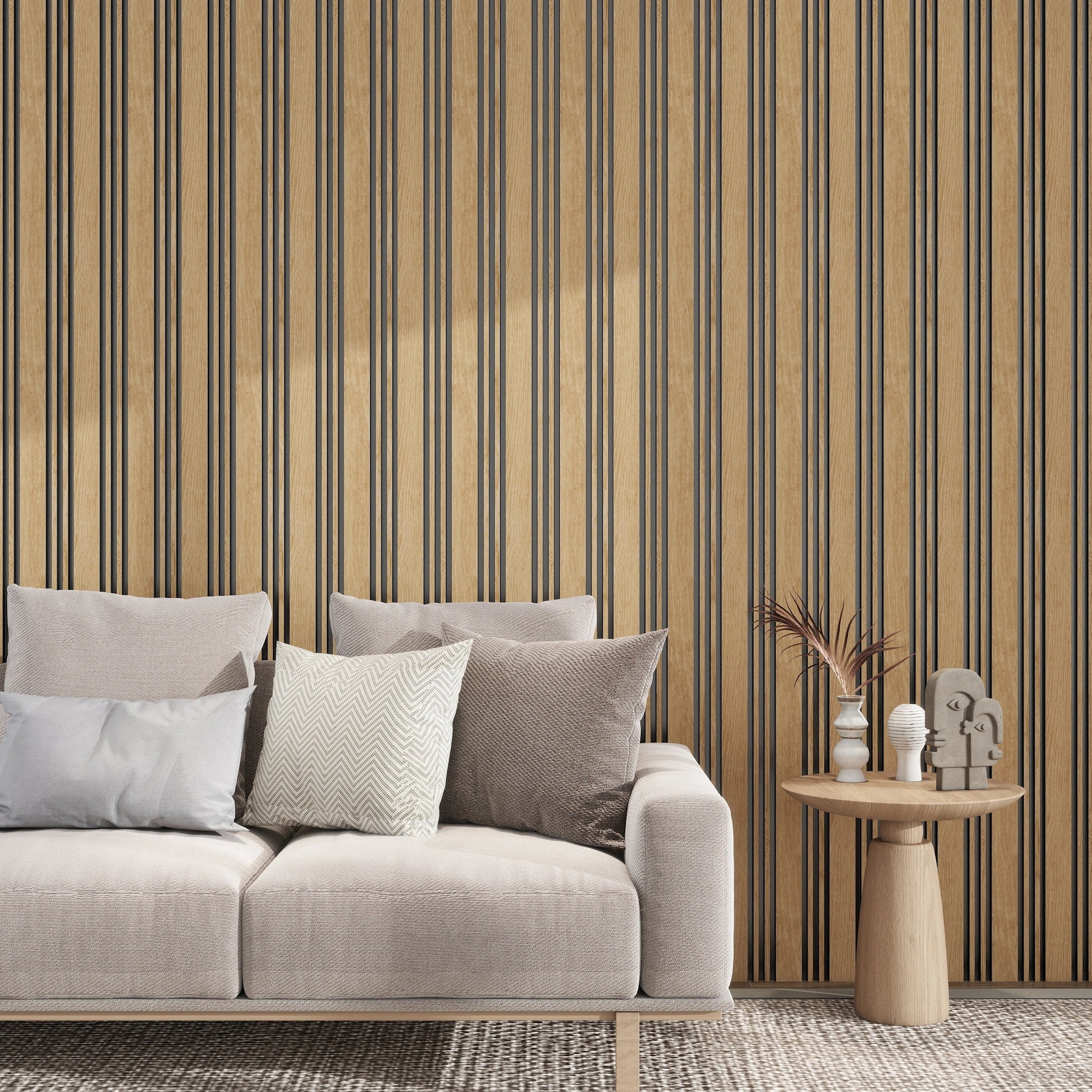 Aluvo LS Slats Natural Oak Waterproof Wall Panel