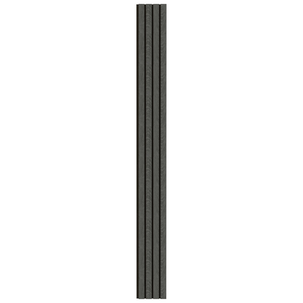 Aluvo 4 Slats Black Wood Waterproof Wall Panel