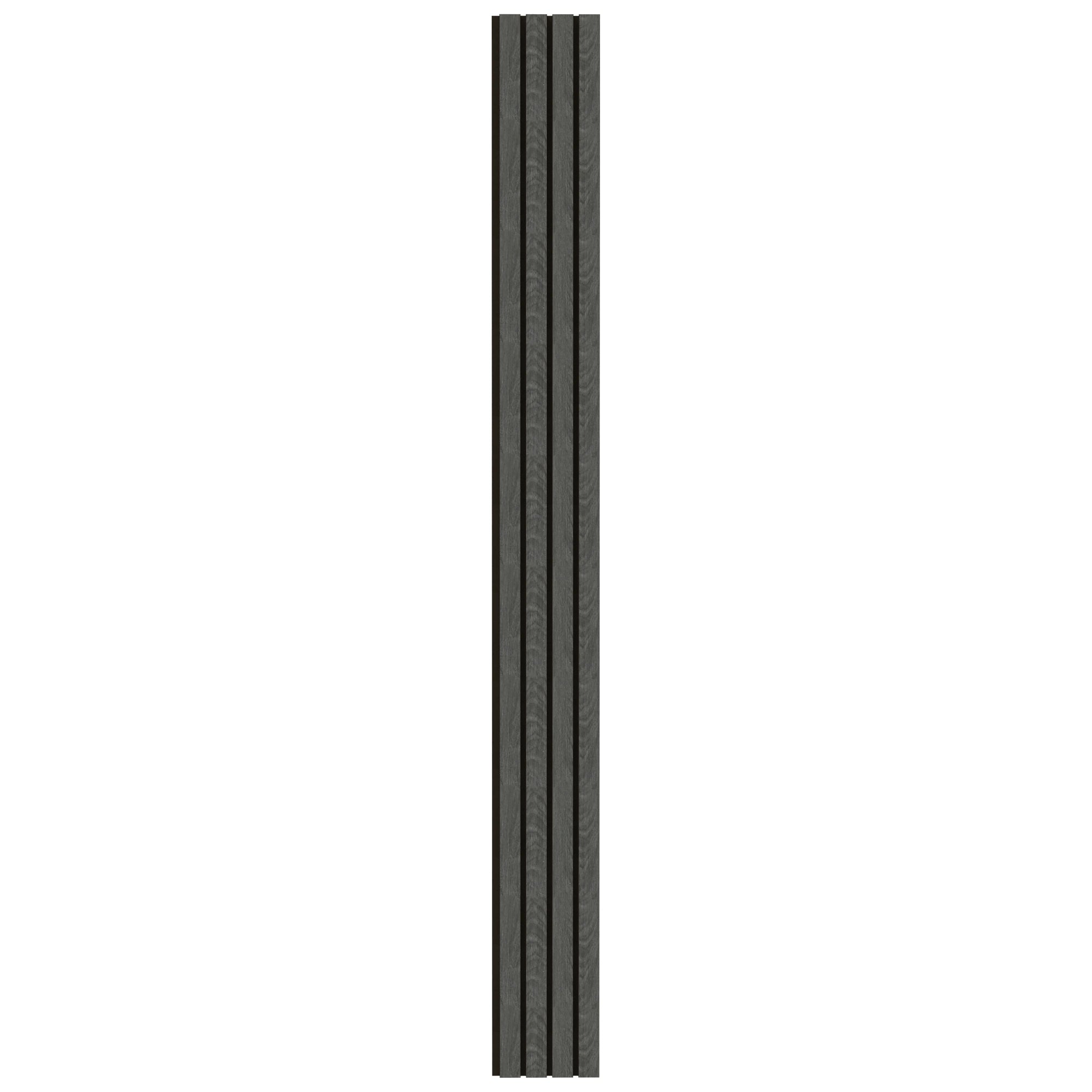 Aluvo 4 Slats Black Wood Waterproof Wall Panel