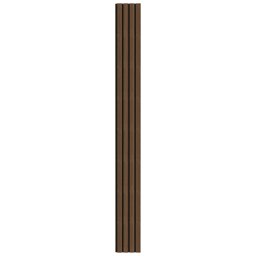 Aluvo 4 Slats Warm Walnut Waterproof Wall Panel